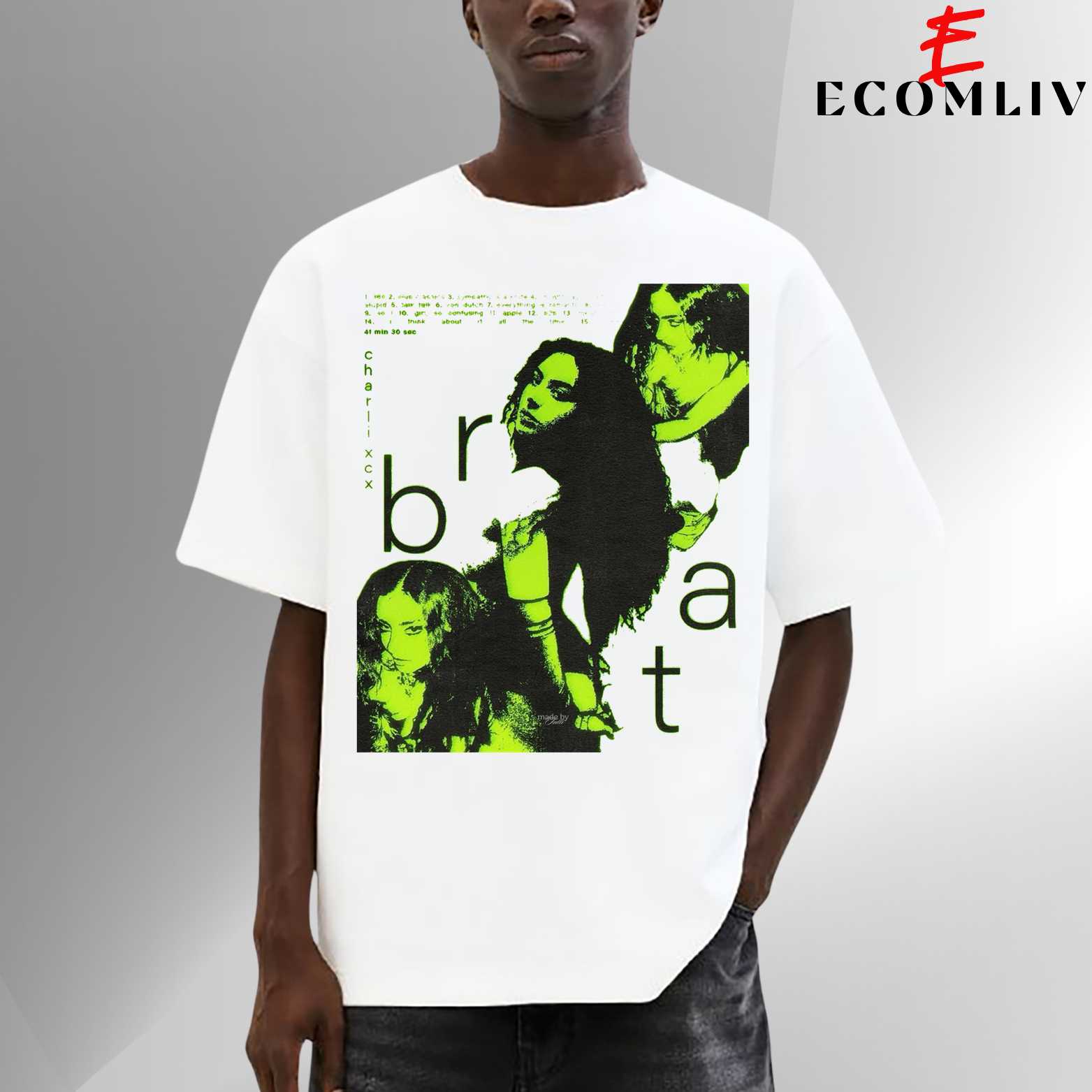 Charli Xcx Brat Album Concert T Shirt, Unisex Graphic Shirt